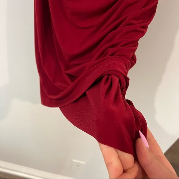 Graham & Spencer Red Ruched Bodycon Dress Size Medium - Picture 5 of 7